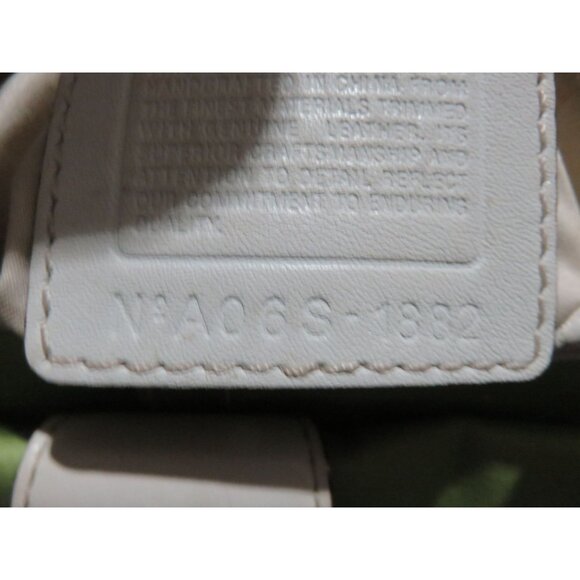 Coach 2006 Soho Canvas & Leather Mini Tote Buckle Front Flap Green & White - Picture 6 of 13